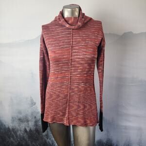Pico Vela Sustainable Raw Hem Knit Cowl Neck Sweater | Women's Small